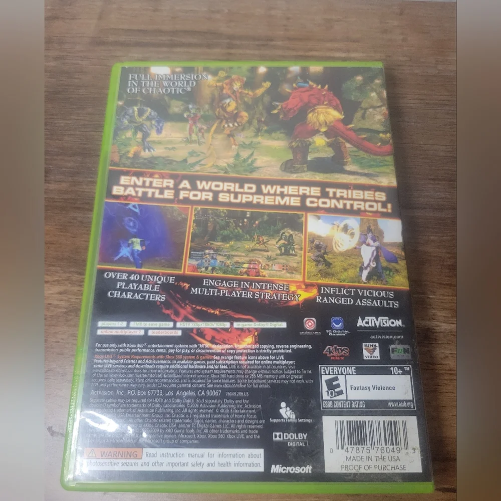 Chaotic Shadow Warriors (Microsoft Xbox 360, 2009) CIB Tested